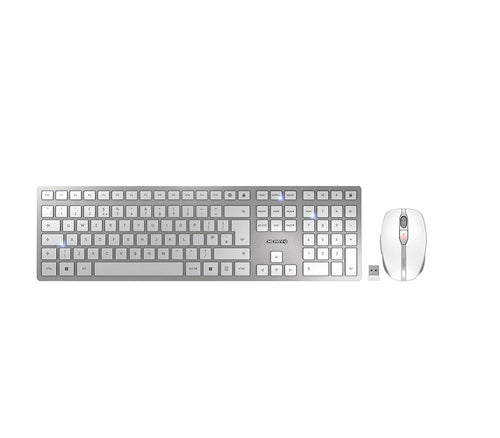CHERRY DW 9100 SLIM keyboard Mouse included Universal RF Wireless + Bluetooth QWERTY UK English Silver CHERRY DW 9100 SLIM keyboard Mouse included Universal RF Wireless + Bluetooth QWERTY UK English Silver